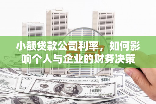 池州小额贷款公司利率，如何影响个人与企业的财务决策