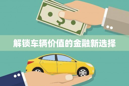池州解锁车辆价值的金融新选择